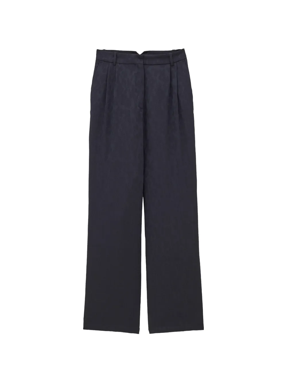 Ba&sh Heloy Jacquard Straight-leg Trousers In Blue