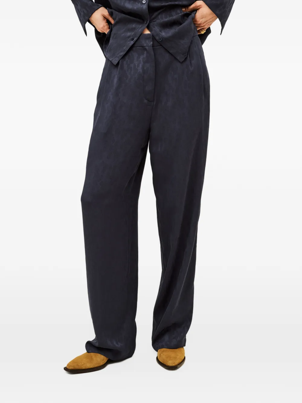 Ba&Sh Heloy straight broek met jacquard Blauw