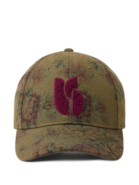 Ba&Sh Hanny floral-print logo-patch cap