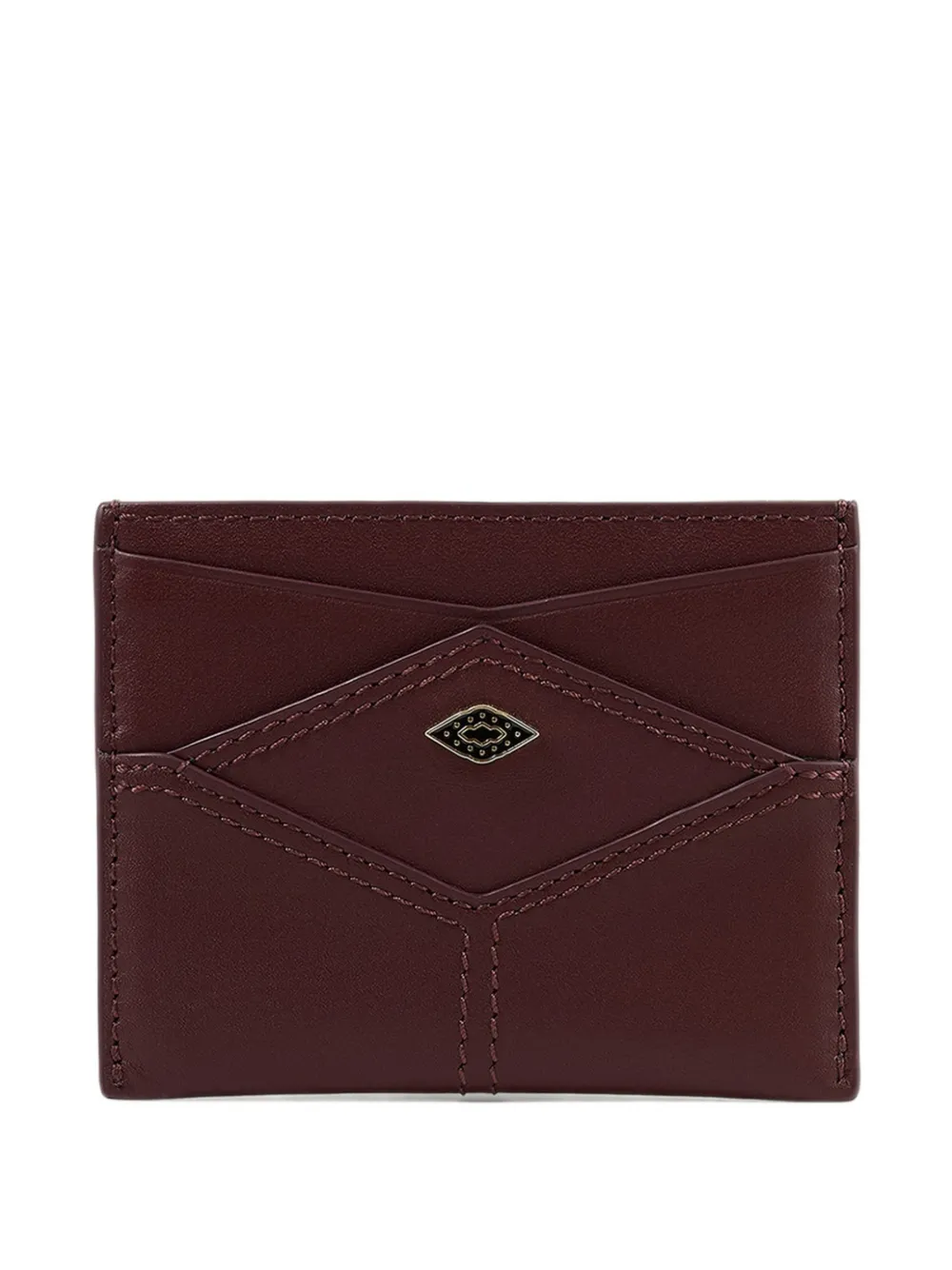 Ba&Sh logo-plaque leather card holder Rood