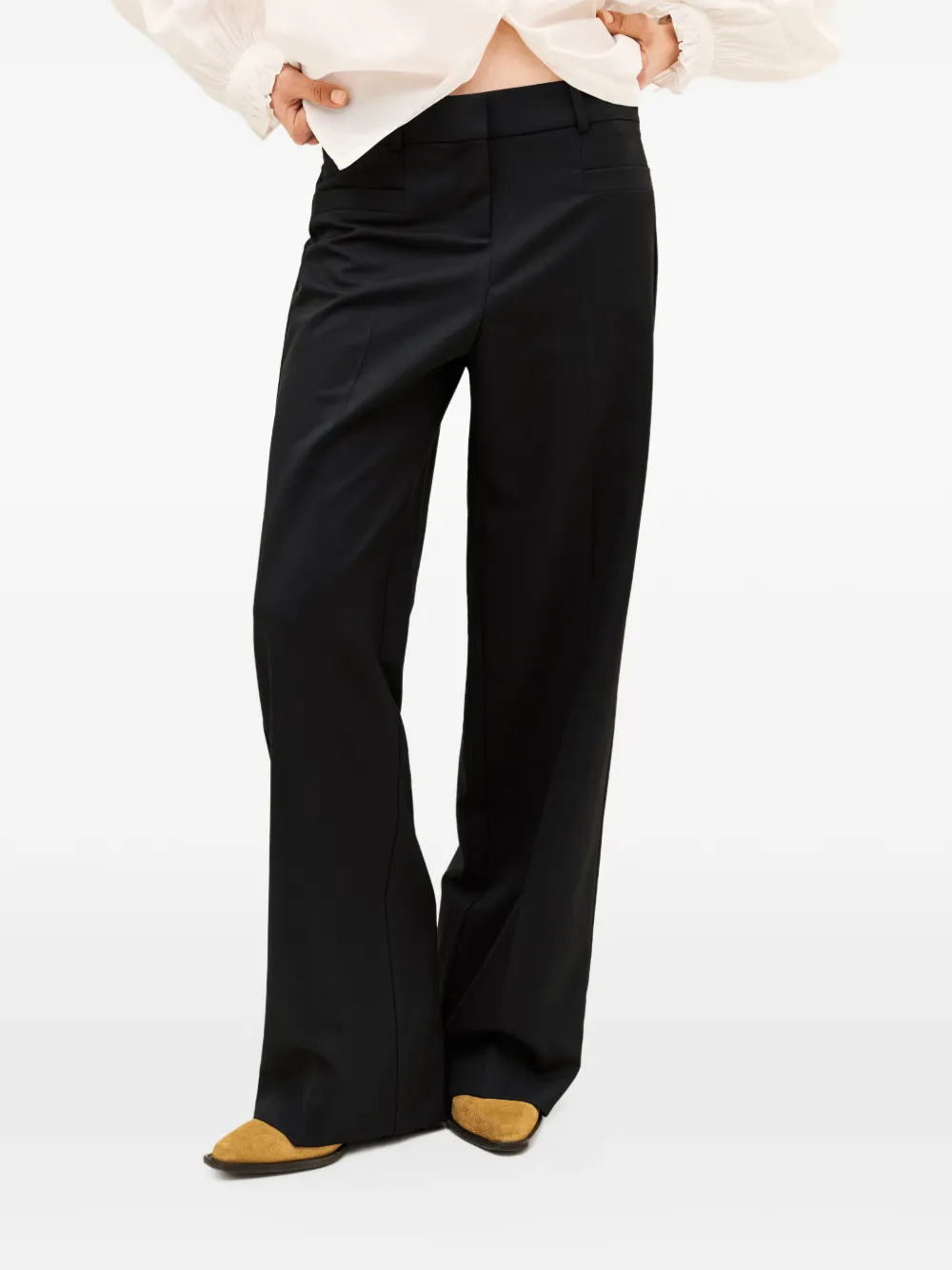 Ba&Sh Cistachio pressed-crease trousers Zwart