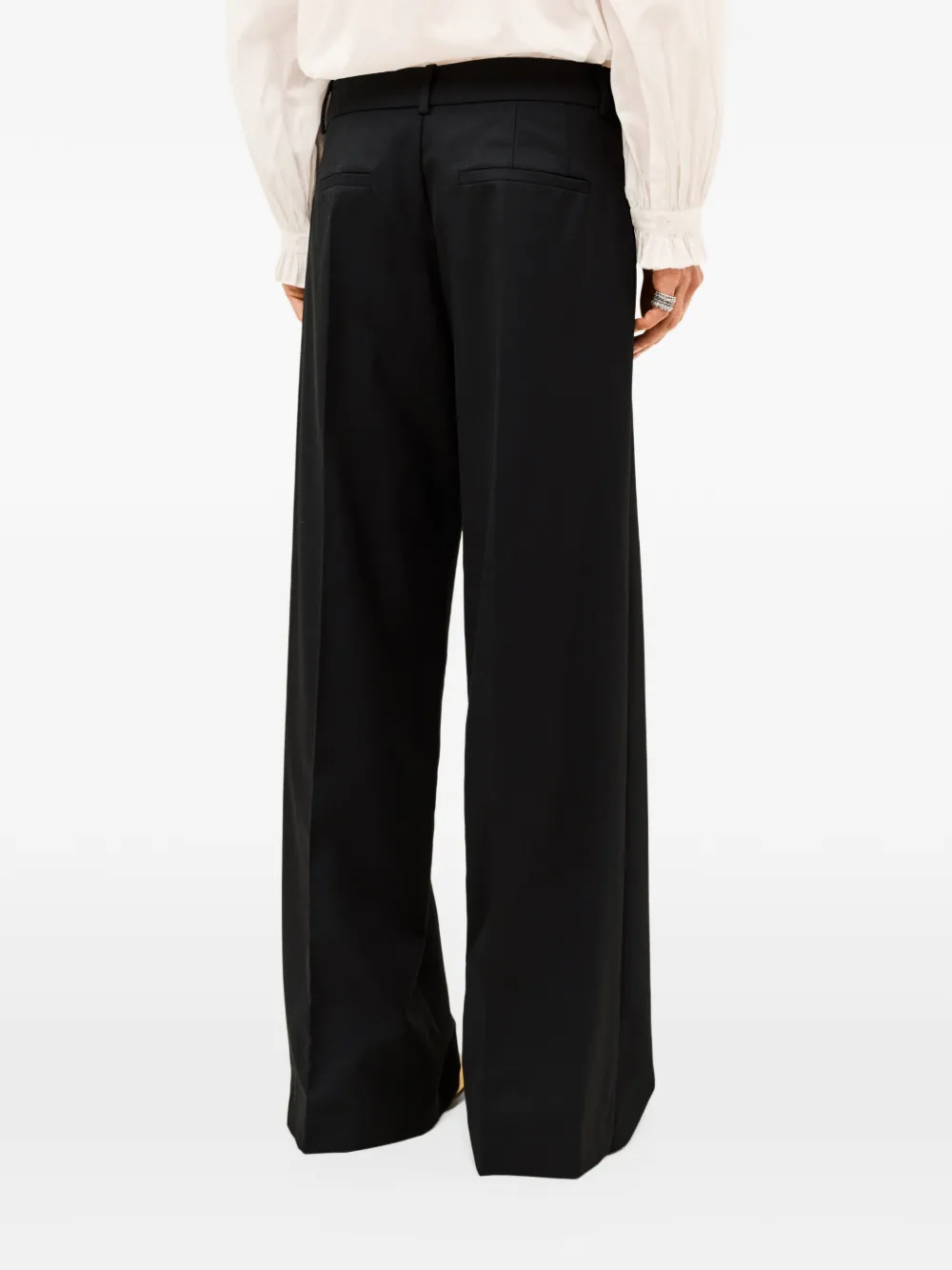 Ba&Sh Cistachio pressed-crease trousers Zwart
