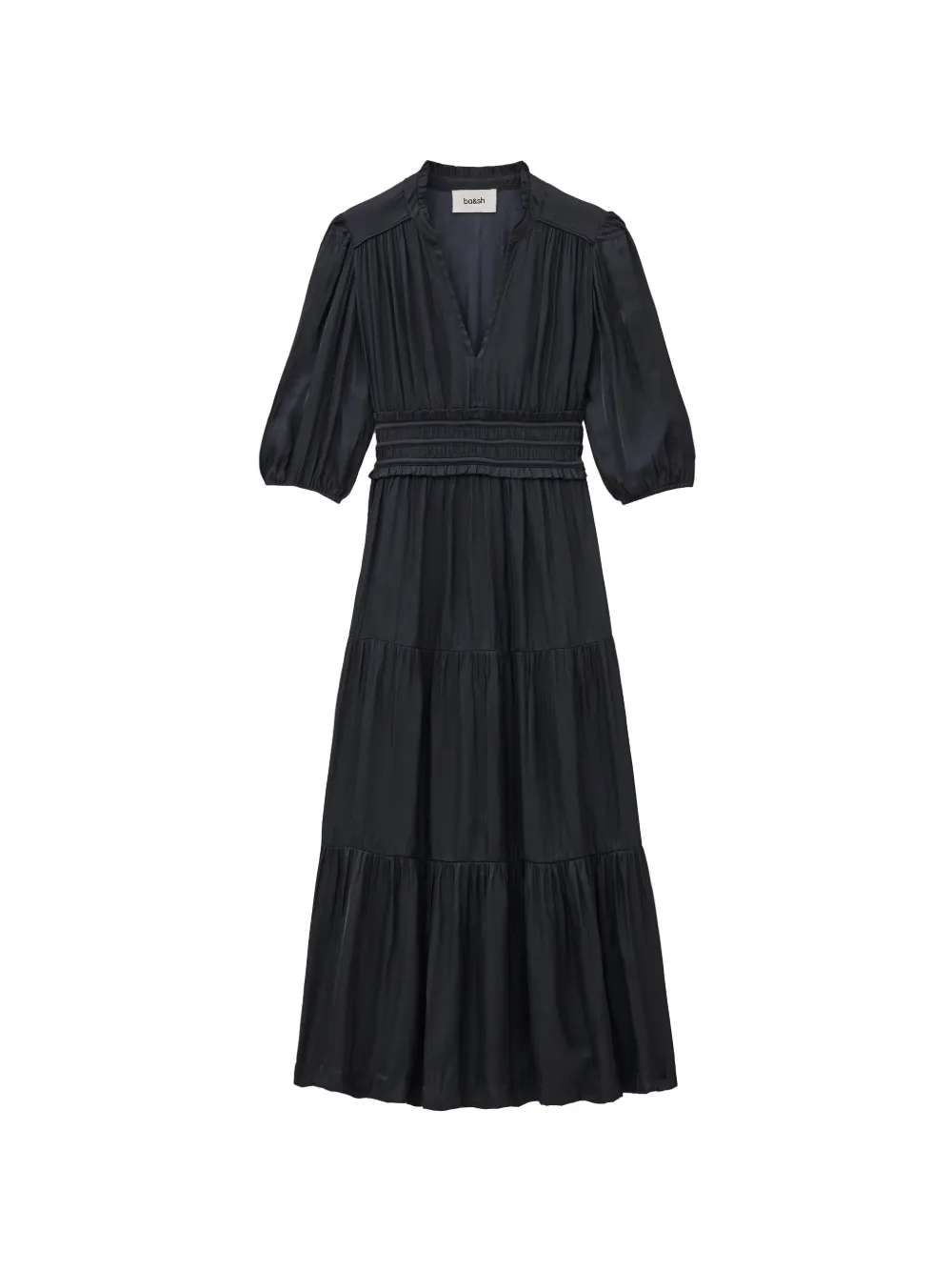 Ba&Sh Cleli tiered midi dress Blauw