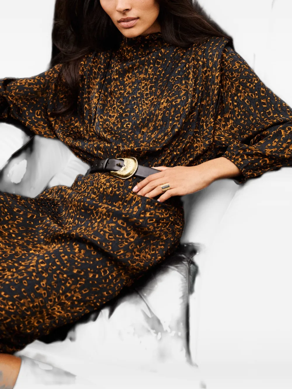 Ba&Sh Hoelia midi-jurk met dieren-print Blauw