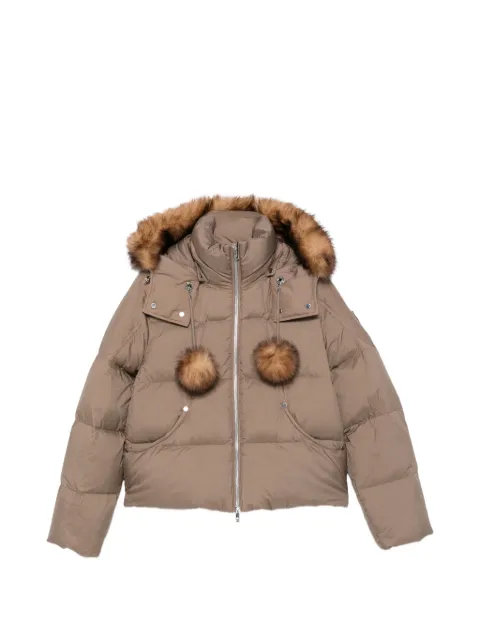 Moose Knuckles pom-pom trim puffer jacket