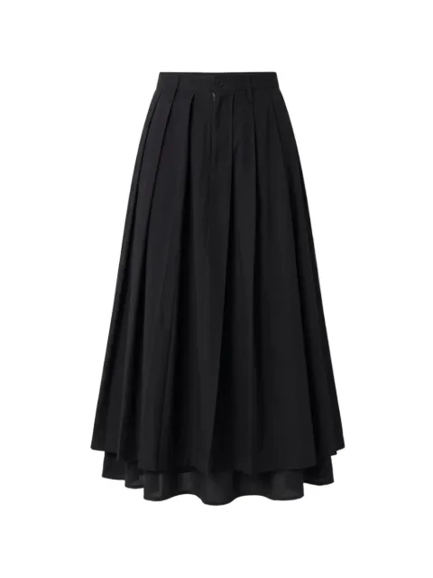 Adnym Mousta pleated layered-hem midi skirt