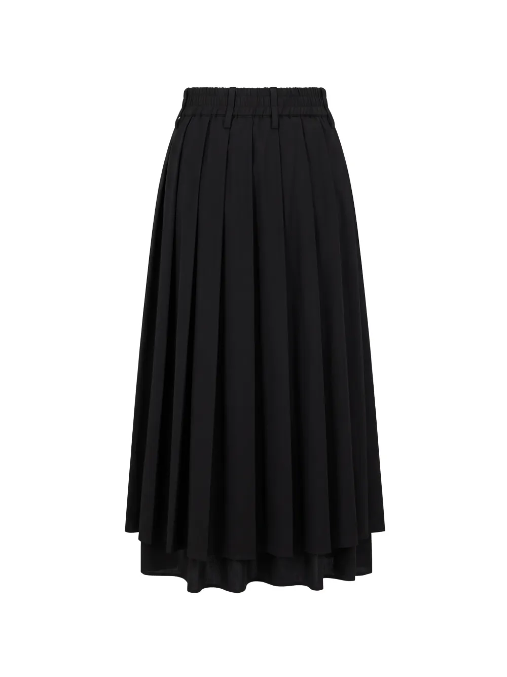 Adnym Mousta pleated layered-hem midi skirt Zwart