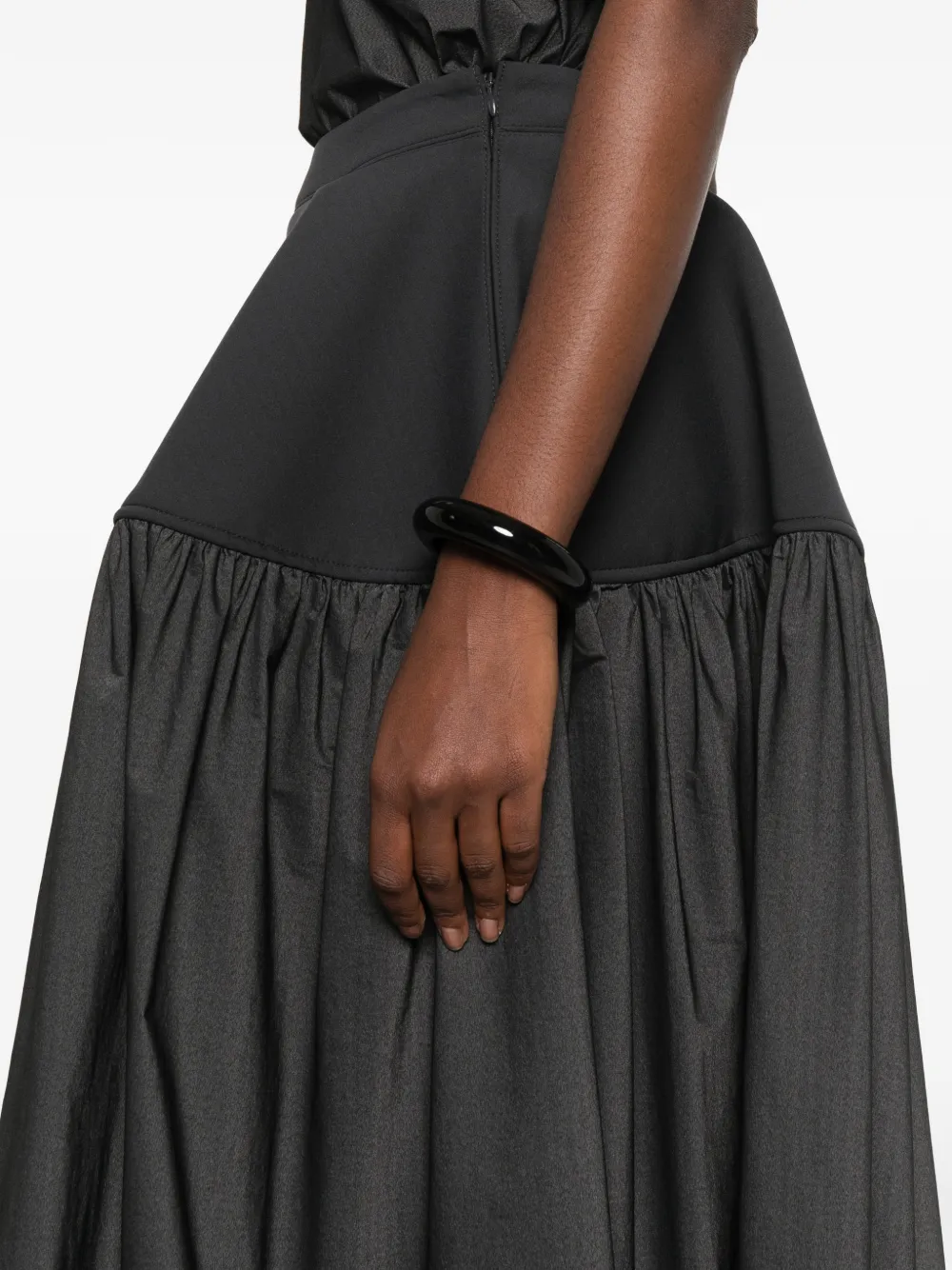 Issey Miyake Mute asymmetric gathered dress Grijs