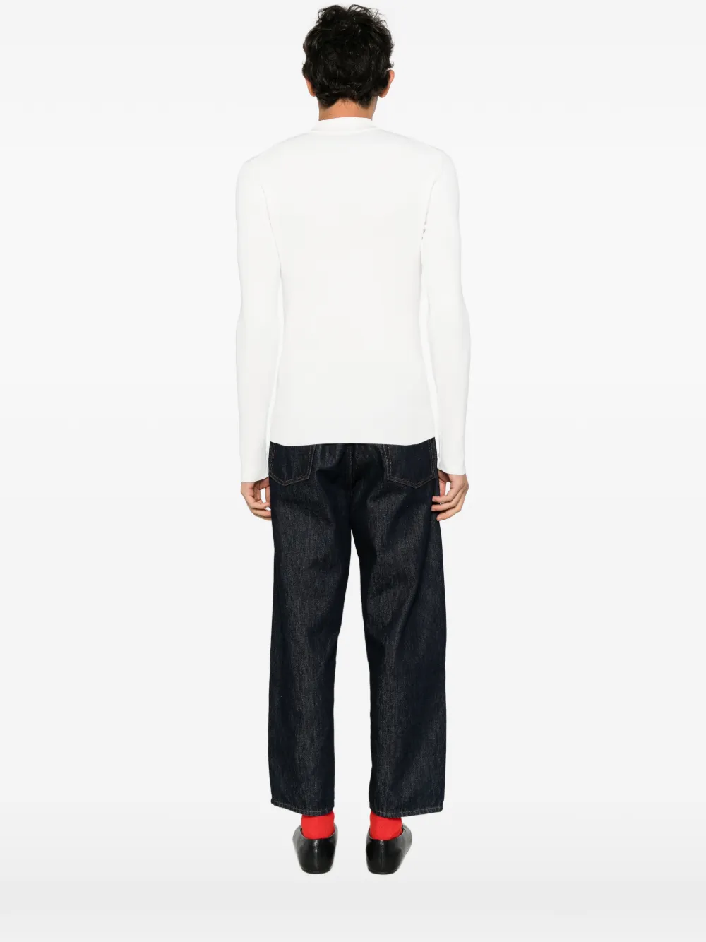 Jil Sander Geribde trui Wit