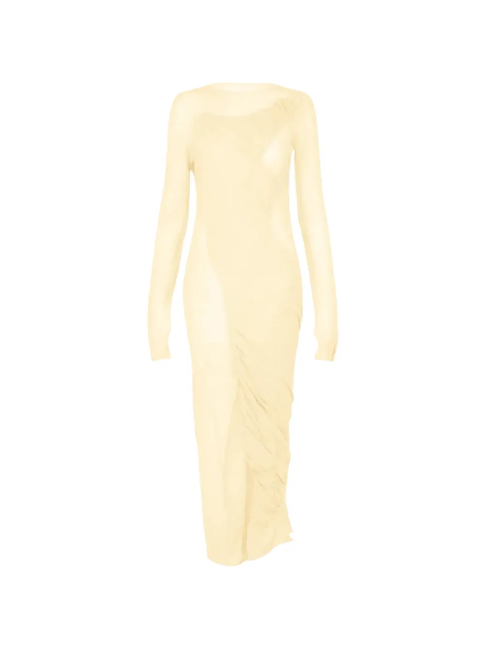 Issey Miyake Hug draped knit maxi dress - Toni neutri
