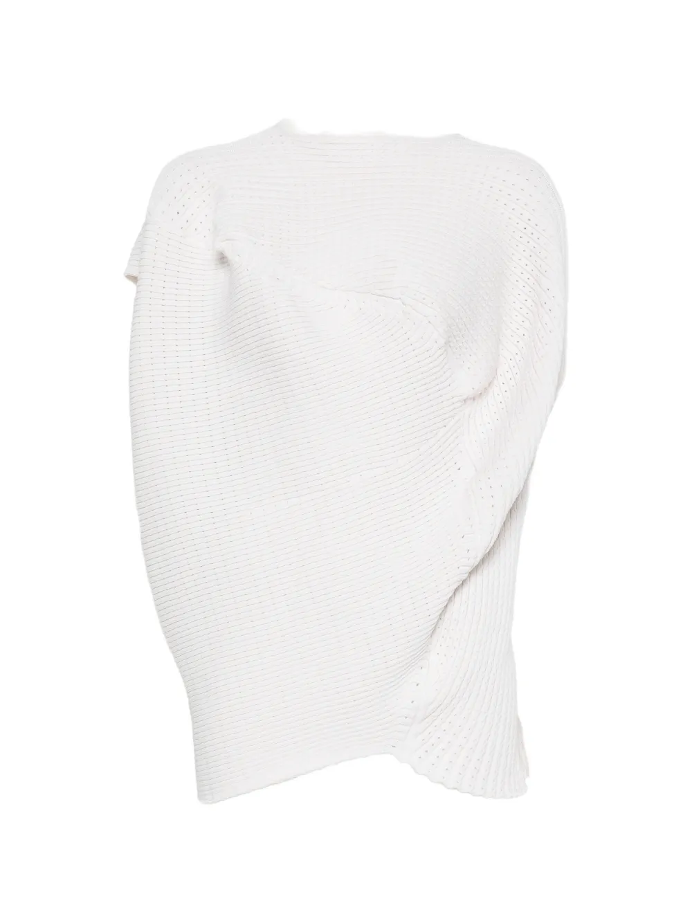 Issey Miyake Found Stone sculptural-knit top Wit