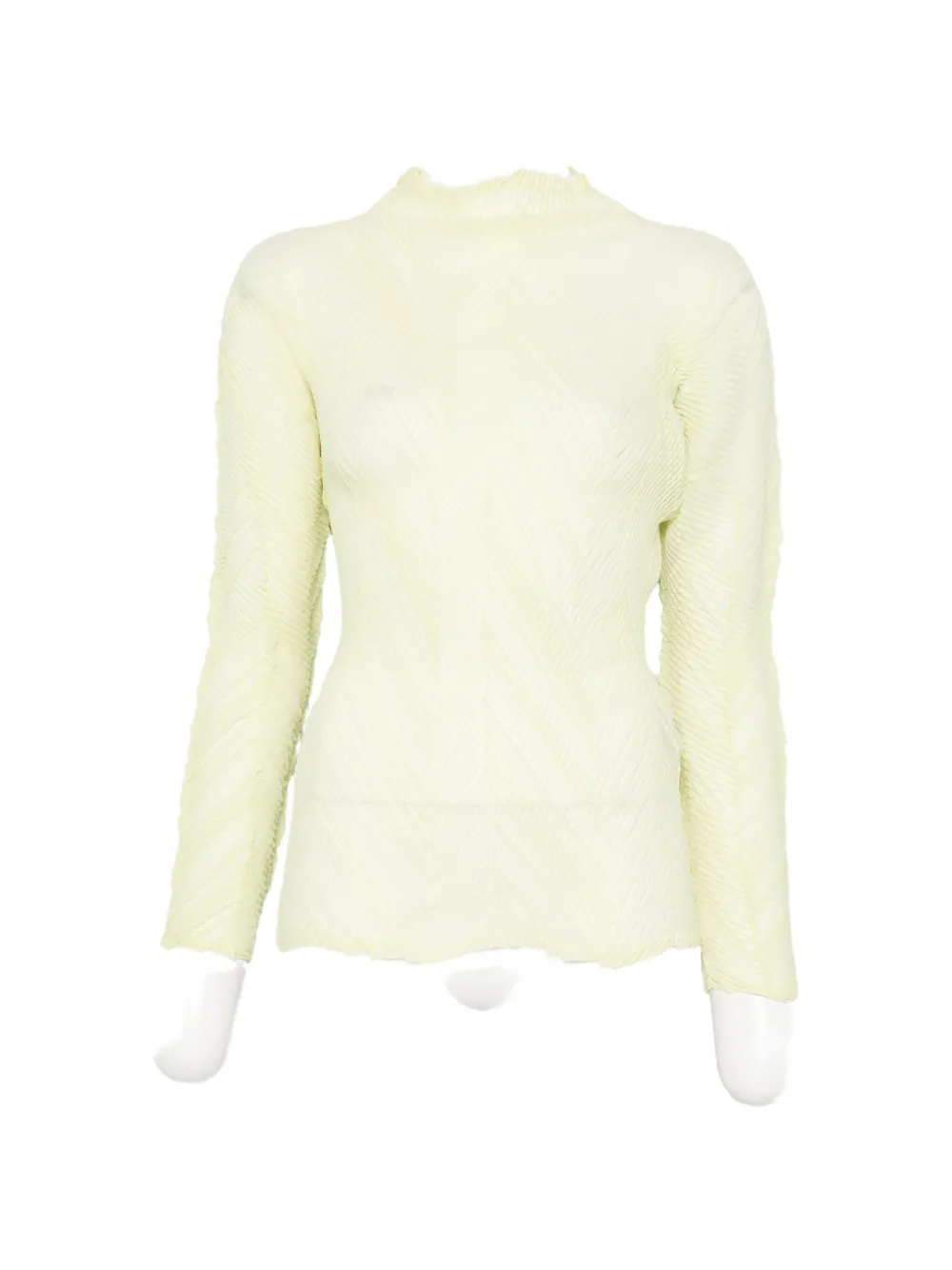 Issey Miyake Zigzag Pleats top - Toni neutri