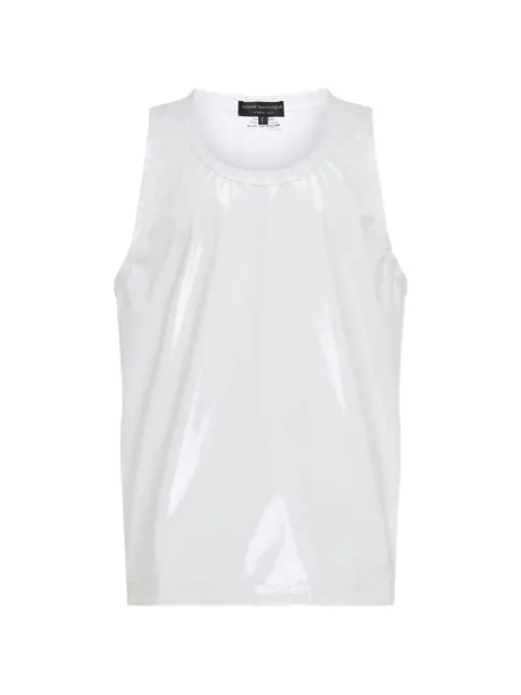 Comme des Garçons Homme Plus patent-finish sleeveless T-shirt