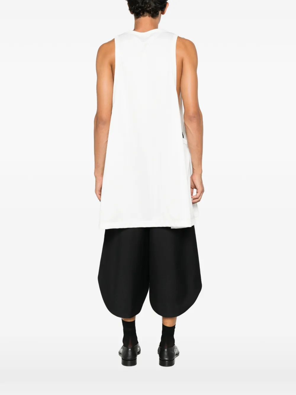 Comme des Garçons Homme Plus oversized sleeveless T-shirt Wit