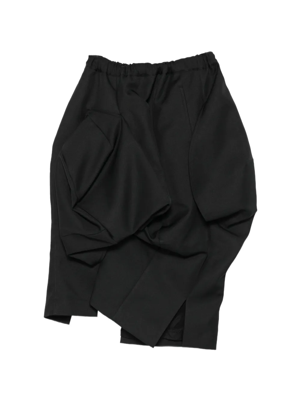 Comme Des Garçons draped asymmetric midi skirt - Nero