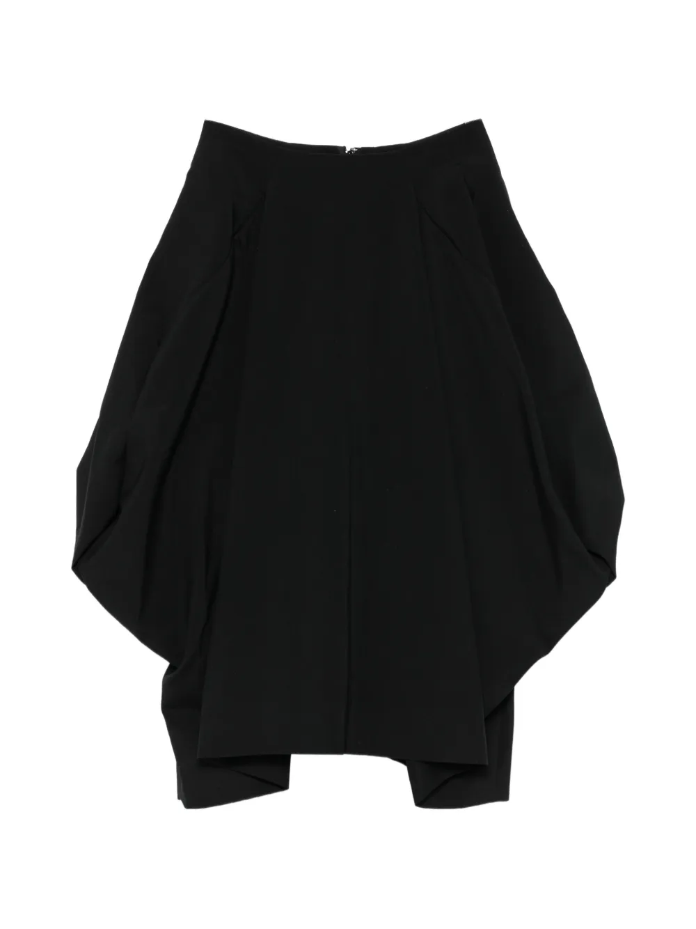 Comme Des Garçons draped asymmetric midi skirt Zwart