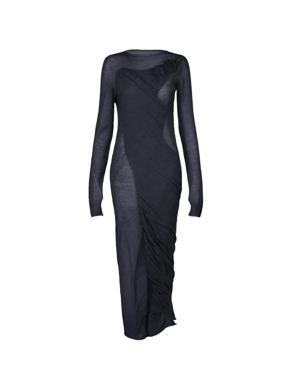 Issey Miyake Hug draped knit maxi dress - Blu