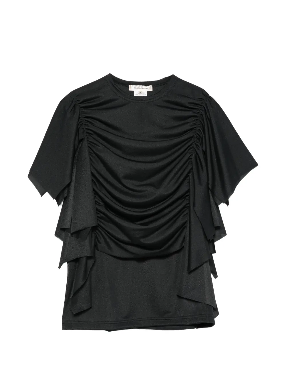 Comme Des Garçons ruched ruffled blouse Zwart