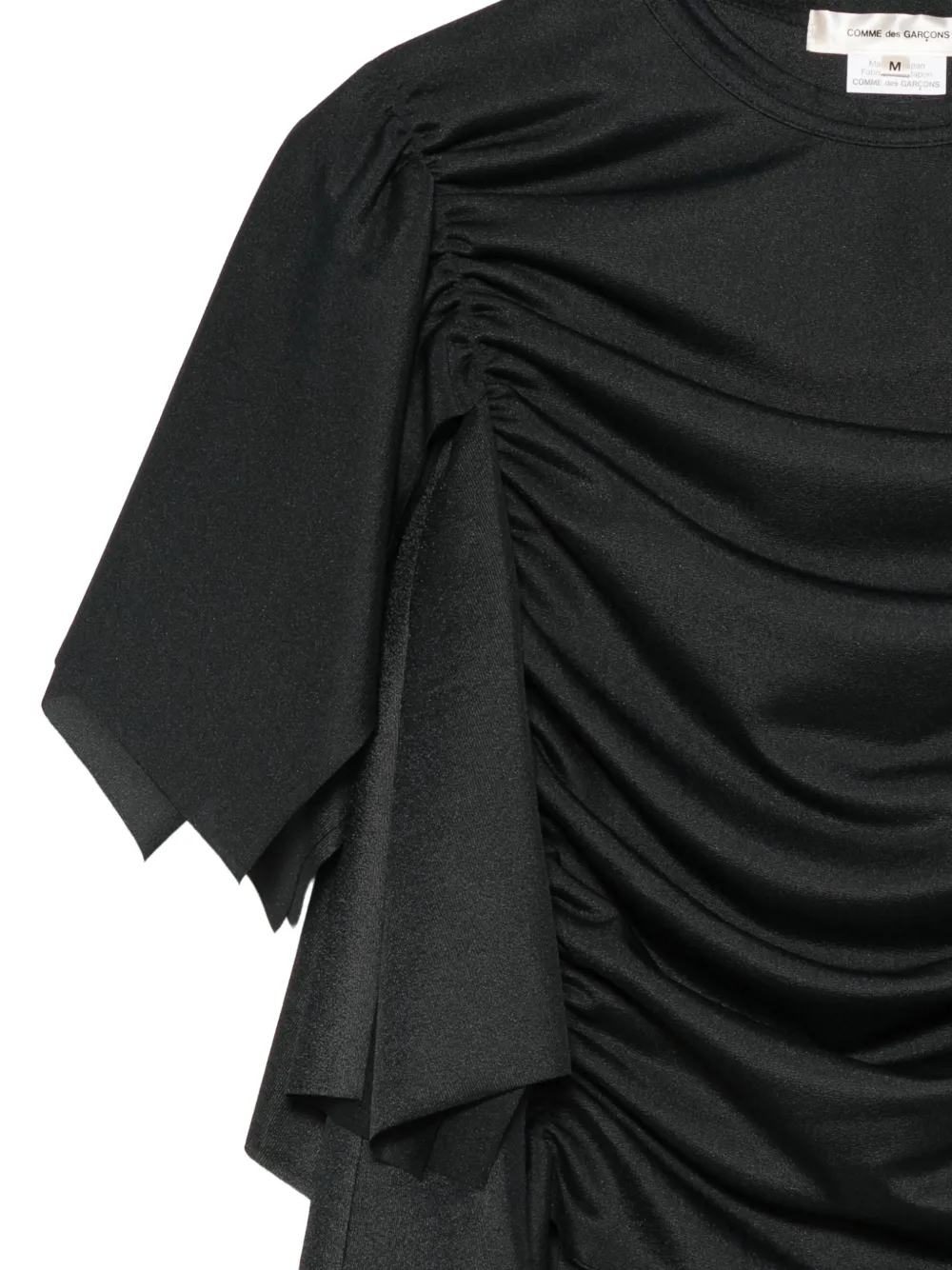 Comme Des Garçons ruched ruffled blouse Zwart