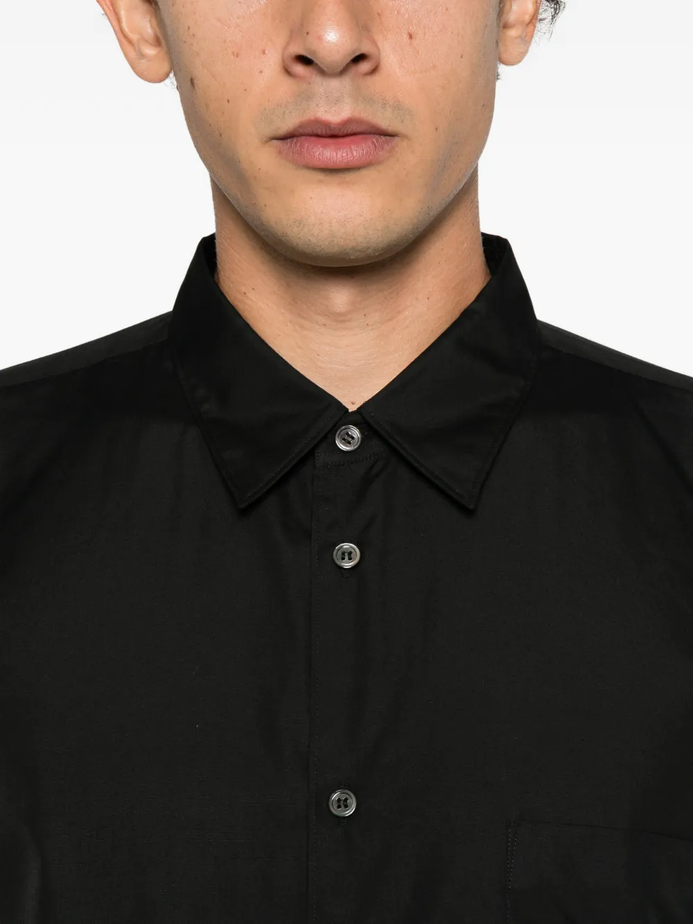 Comme des Garçons Homme Plus chest-pocket shirt Zwart