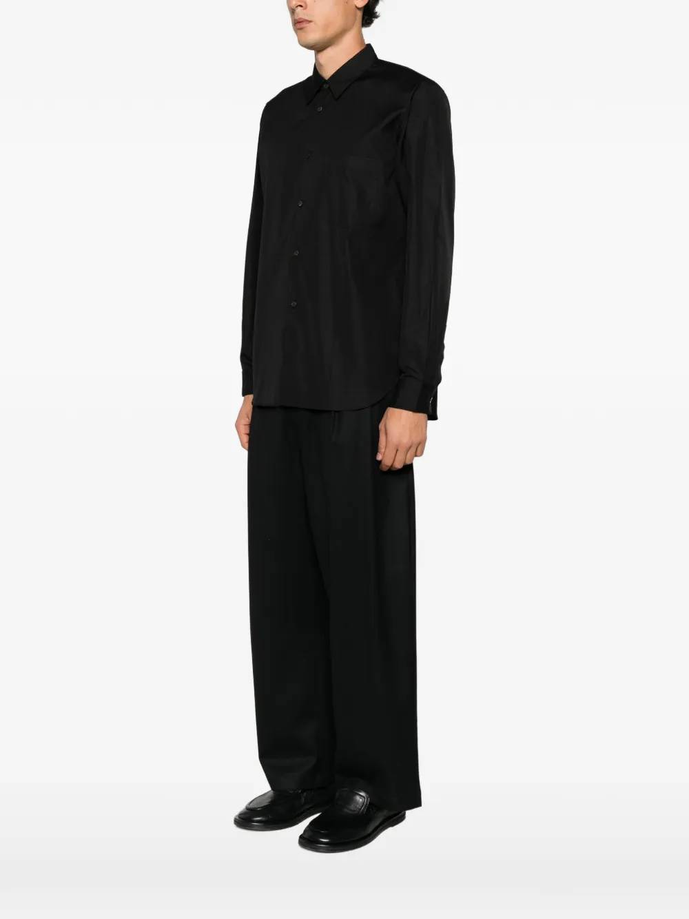 Comme des Garçons Homme Plus chest-pocket shirt Zwart