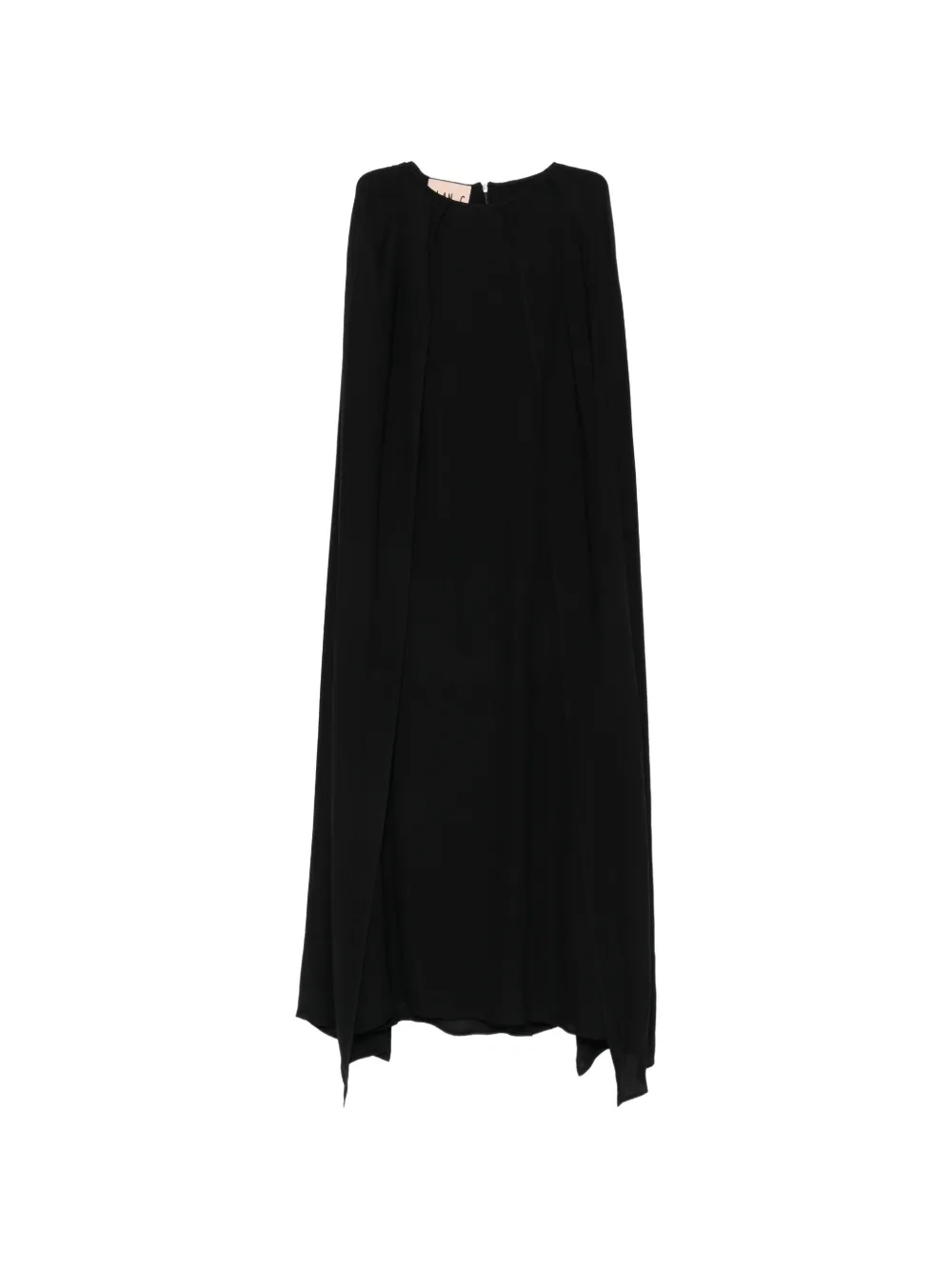 Plan C cape-style sleeveless dress - Black