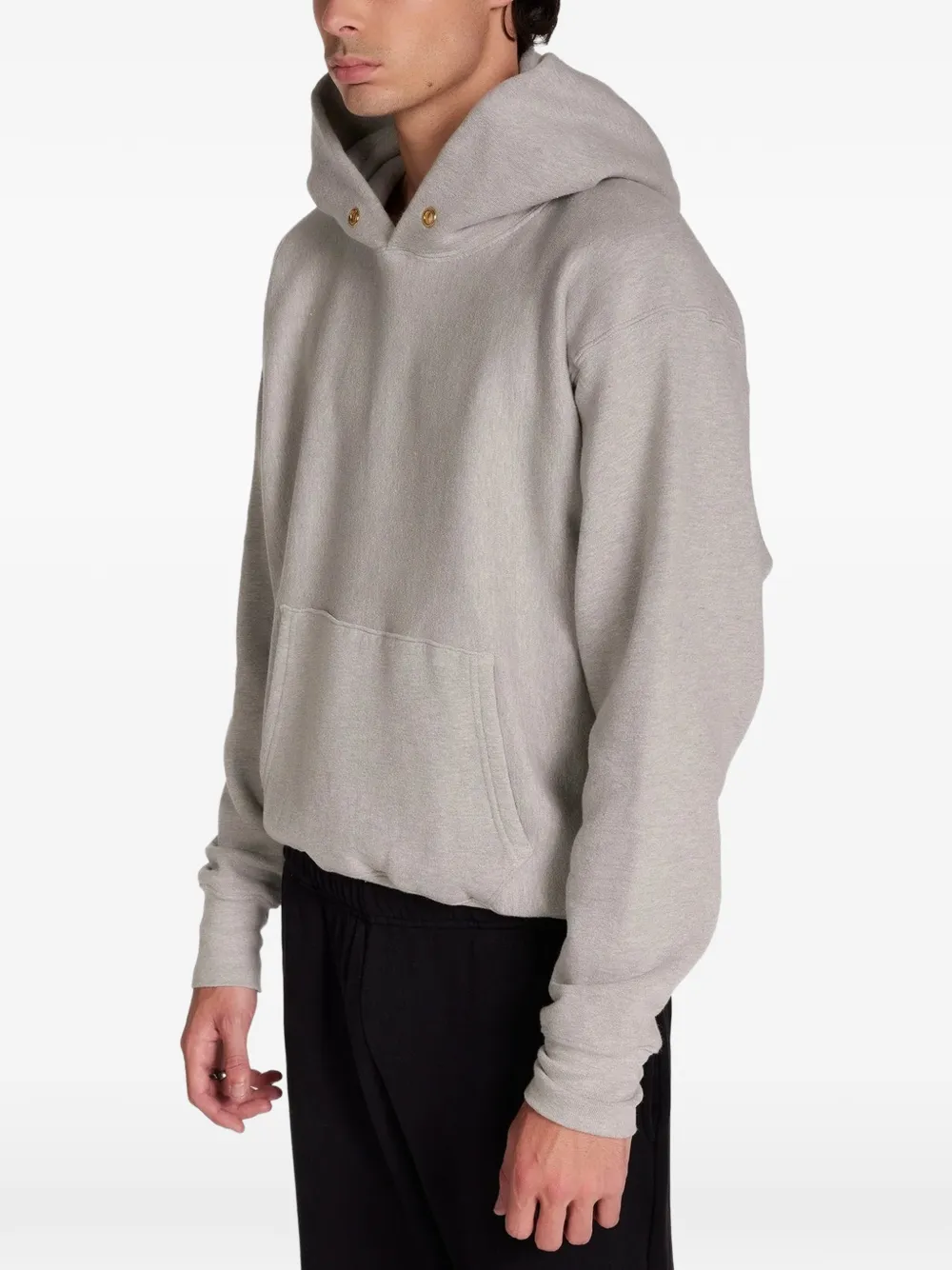 Les Tien cropped cotton hoodie Grijs