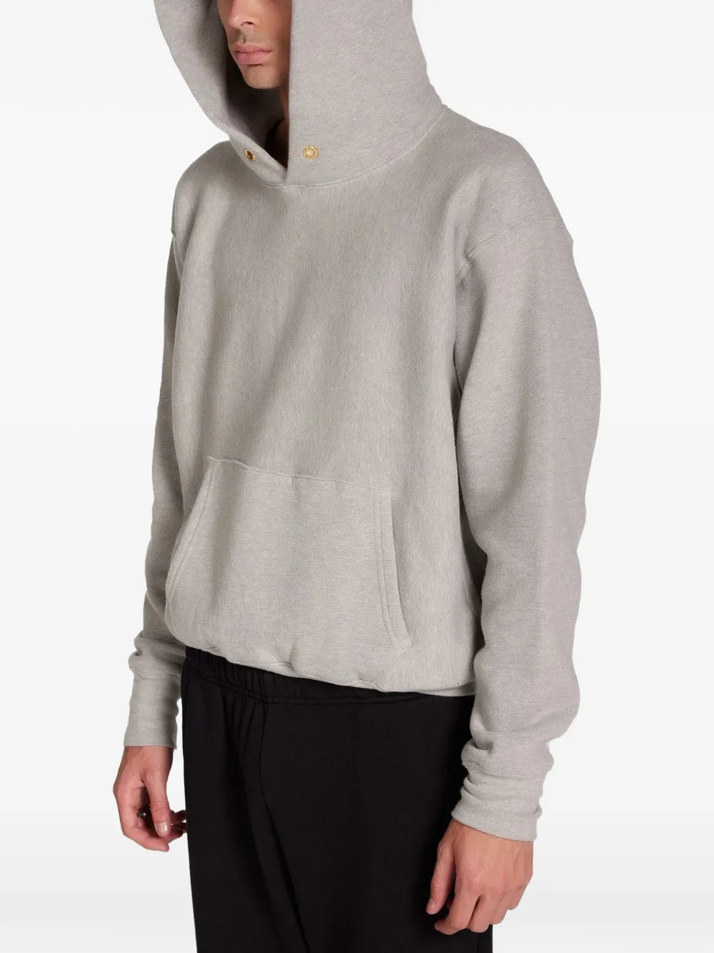 Les Tien cropped cotton hoodie Grijs