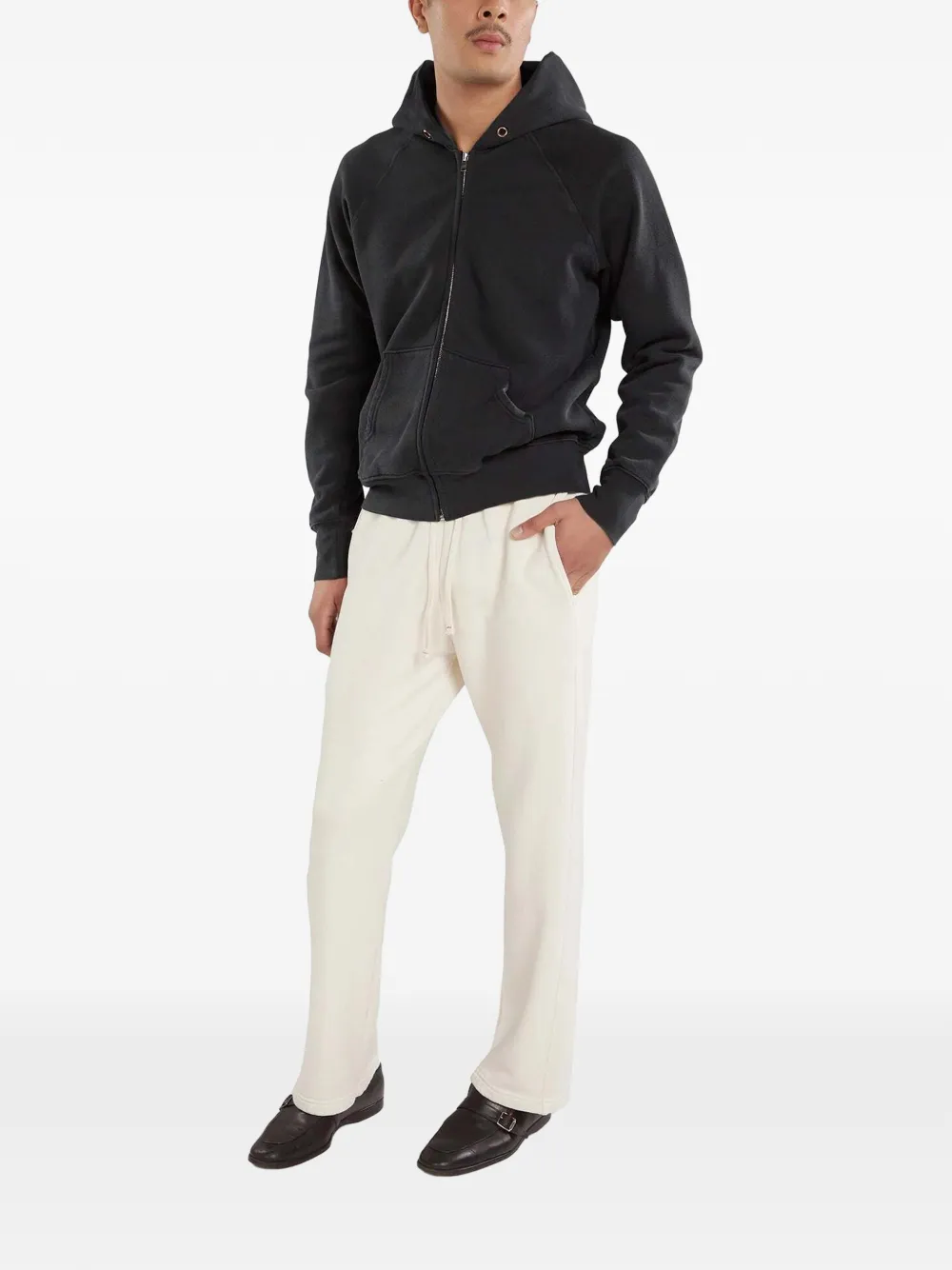 Les Tien heavyweight track pants Beige