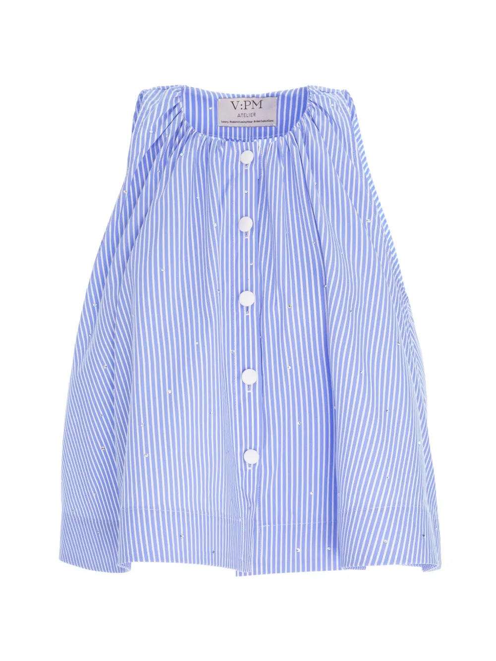 V:PM ATELIER Top Claudia a righe - Blu