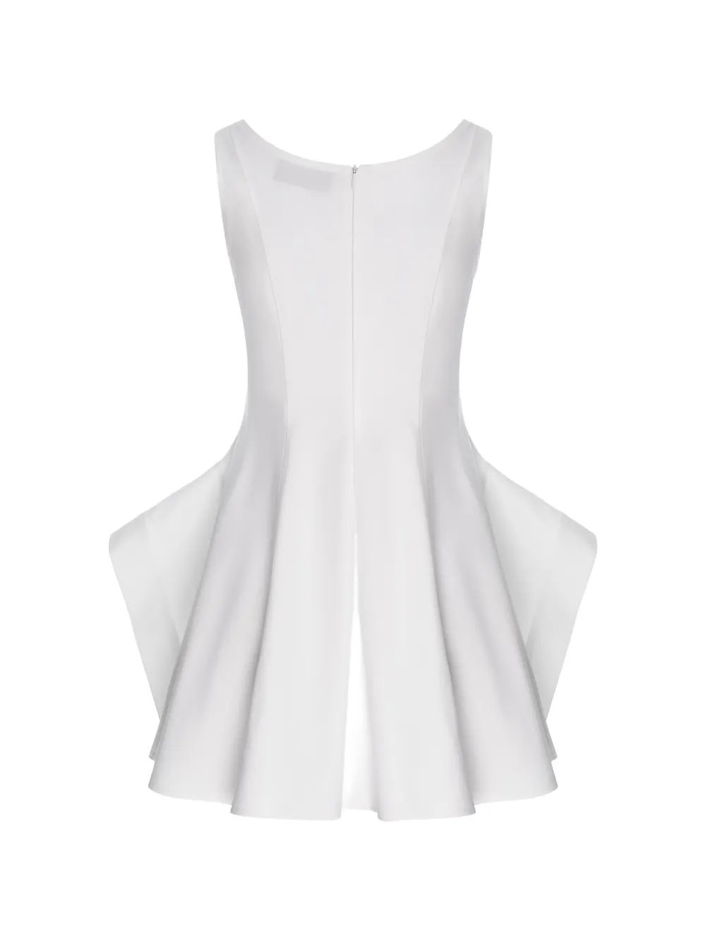 V:PM ATELIER Milo peplum top met ruches Wit