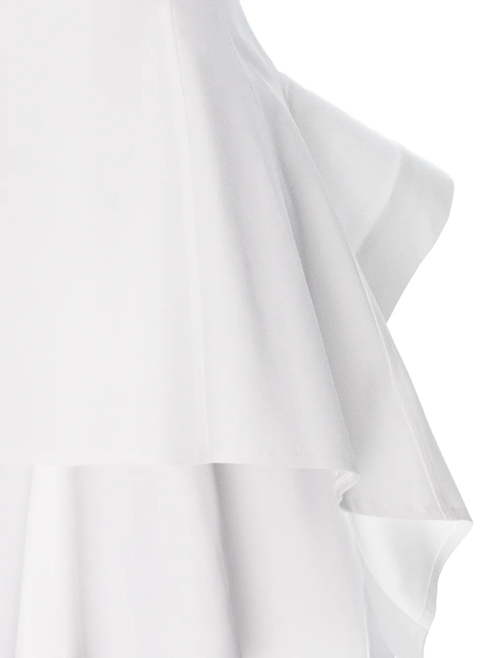 V:PM ATELIER Milo peplum top met ruches Wit