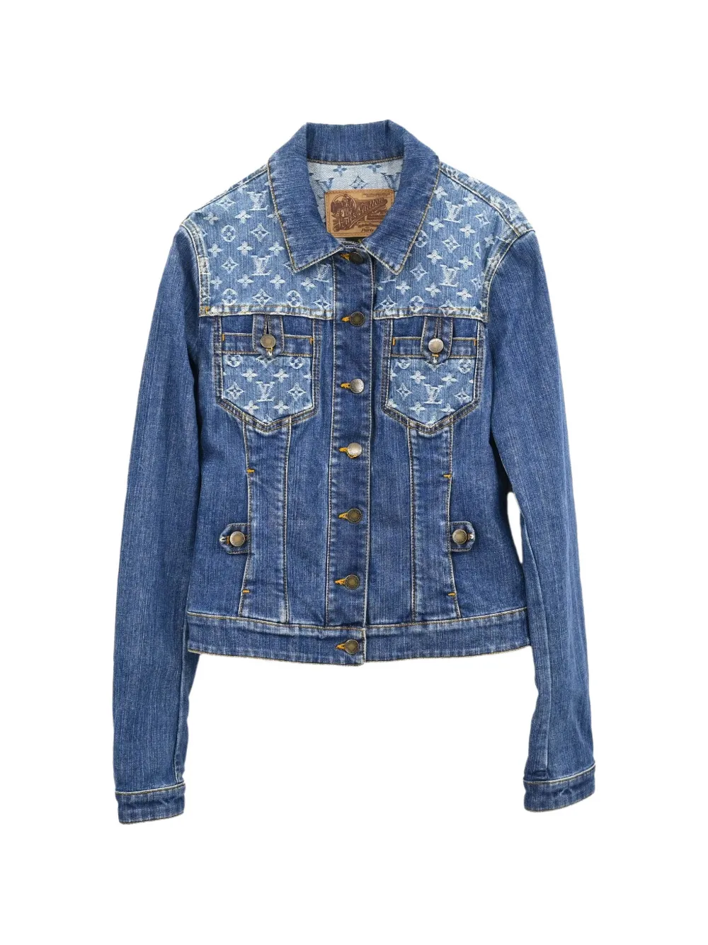 Louis Vuitton Pre-Owned 2008 Monogram denim jacket - Blue