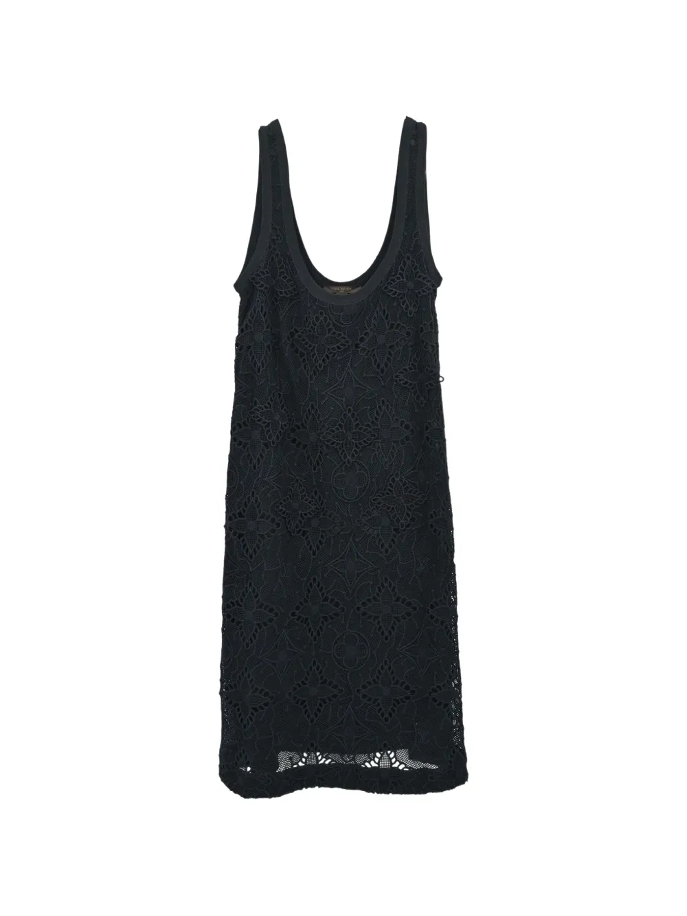 Louis Vuitton Pre-Owned 2019 floral-lace midi dress - Black