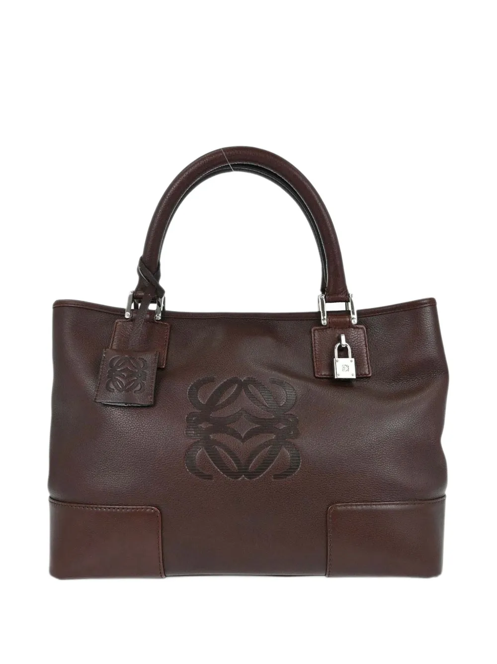 Loewe Pre-Owned Fusta leather tote bag - Braun