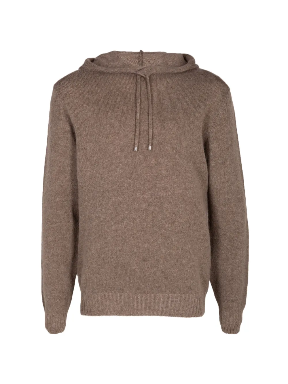Settefili Cashmere drawstring-hood hoodie - Brown