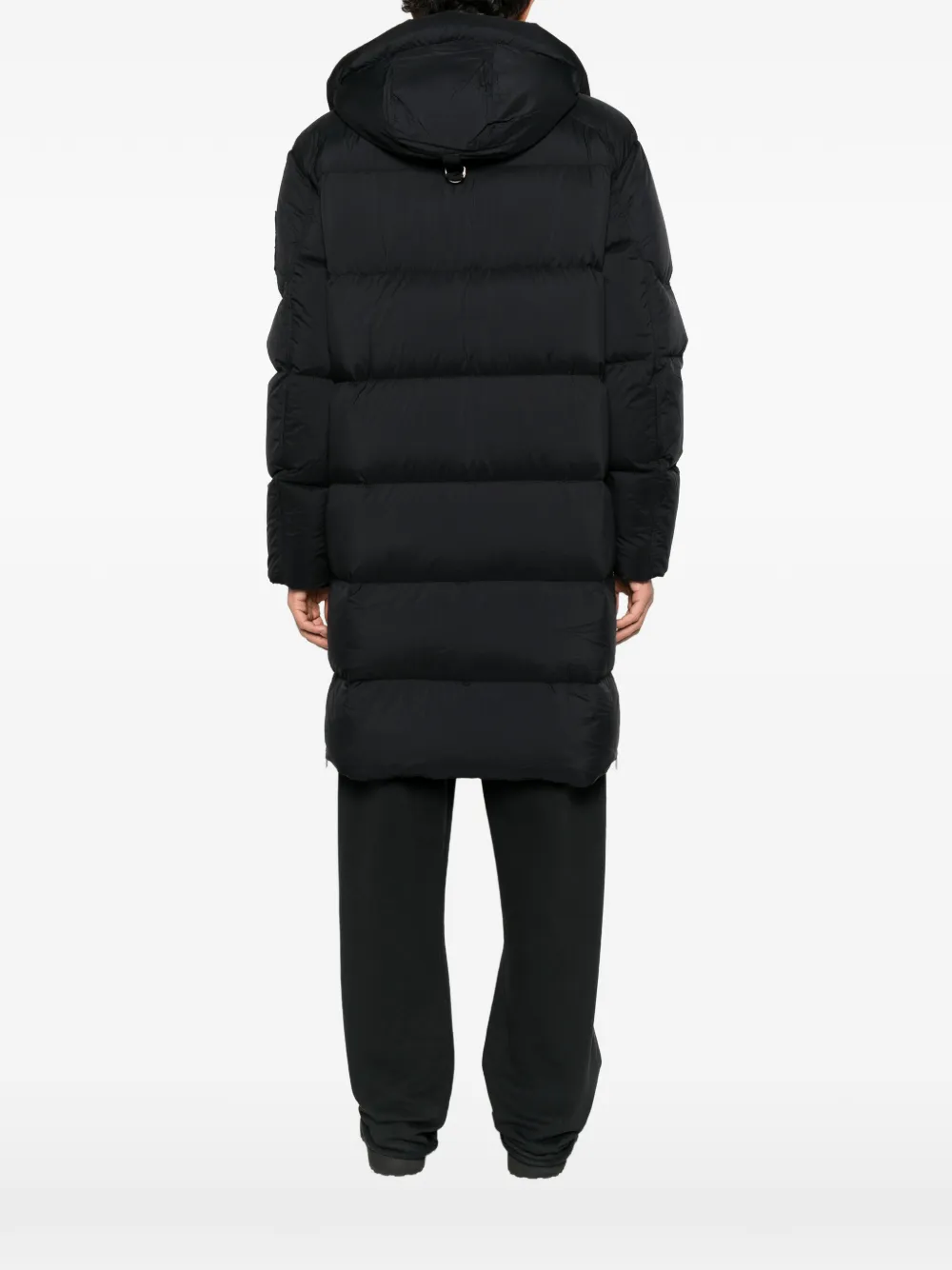 Moose Knuckles quilted hooded jacket Zwart