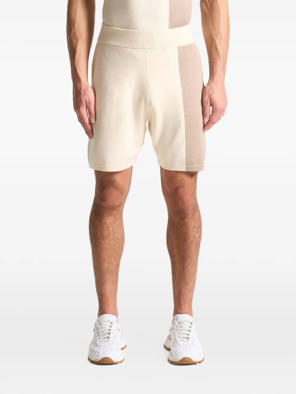 Manière De Voir colour block knit shorts - Toni neutri