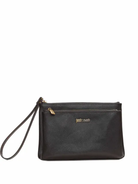 Just Cavalli logo-plaque wrist-strap pouch