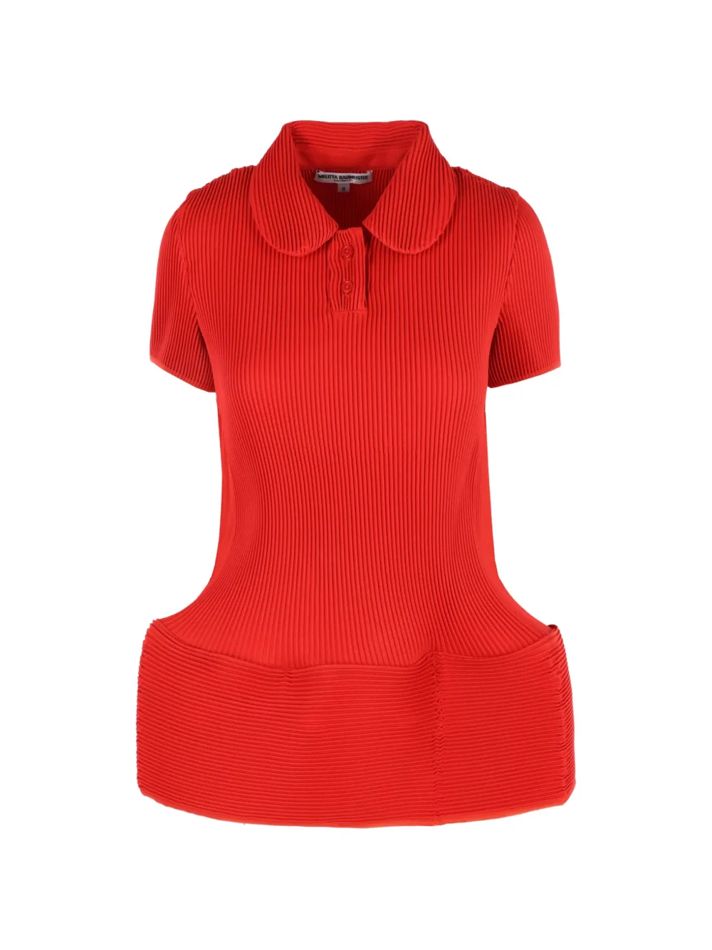 Melitta Baumeister ribbed-knit polo shirt - Rosso
