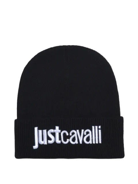 Just Cavalli logo-embroidered beanie hat