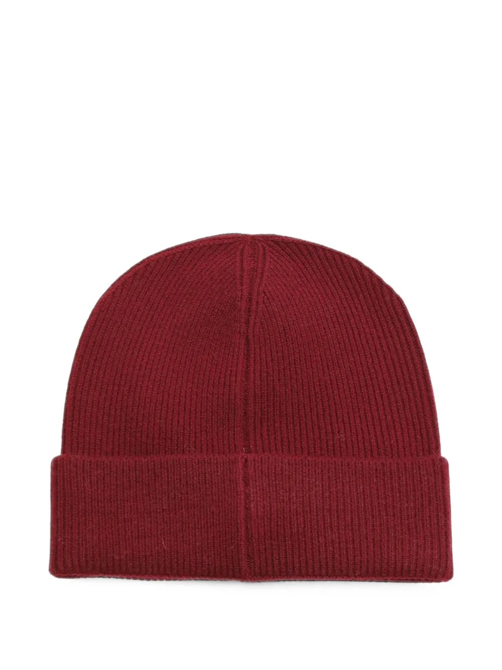 Just Cavalli logo-embroidered ribbed beanie hat Rood