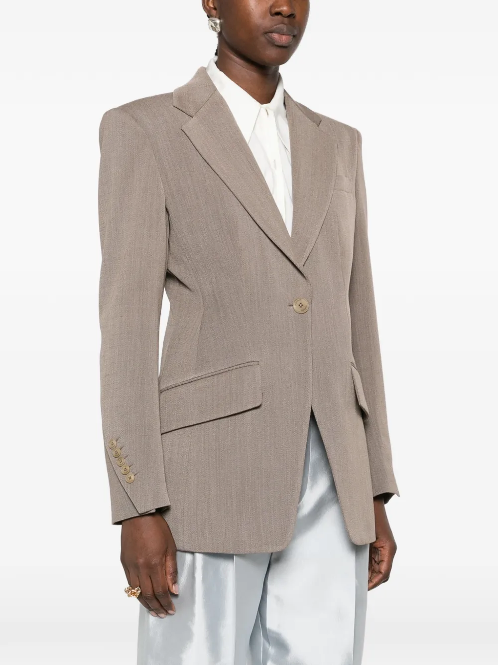 Seafarer Blazer met enkele rij knopen Beige