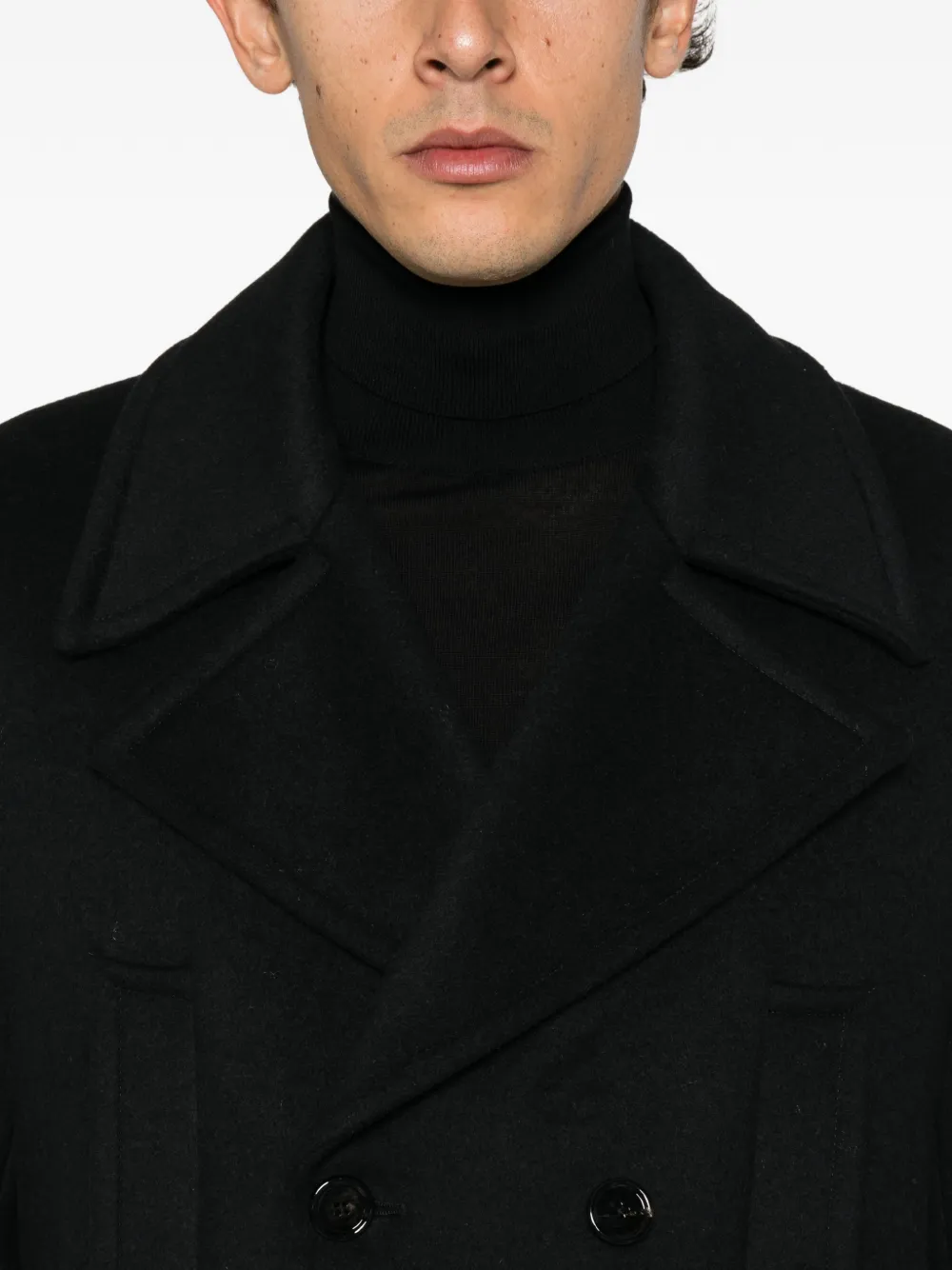 DONDUP double-breasted coat Zwart