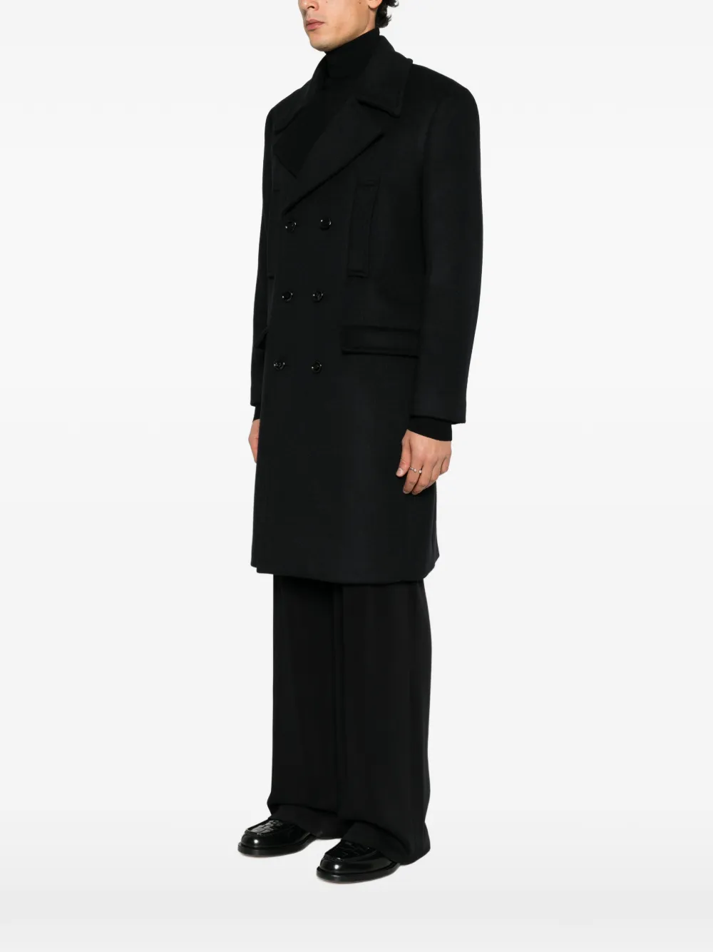 DONDUP double-breasted coat Zwart