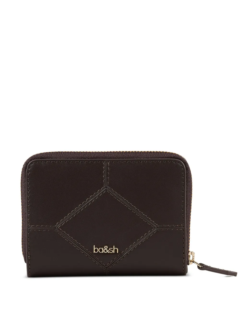 Ba&Sh bifold diamond-stitched wallet - Marrone