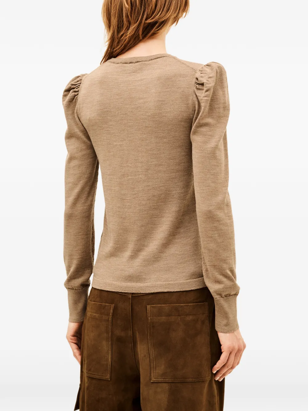 Ba&Sh Britanie puff-sleeve sweater Beige