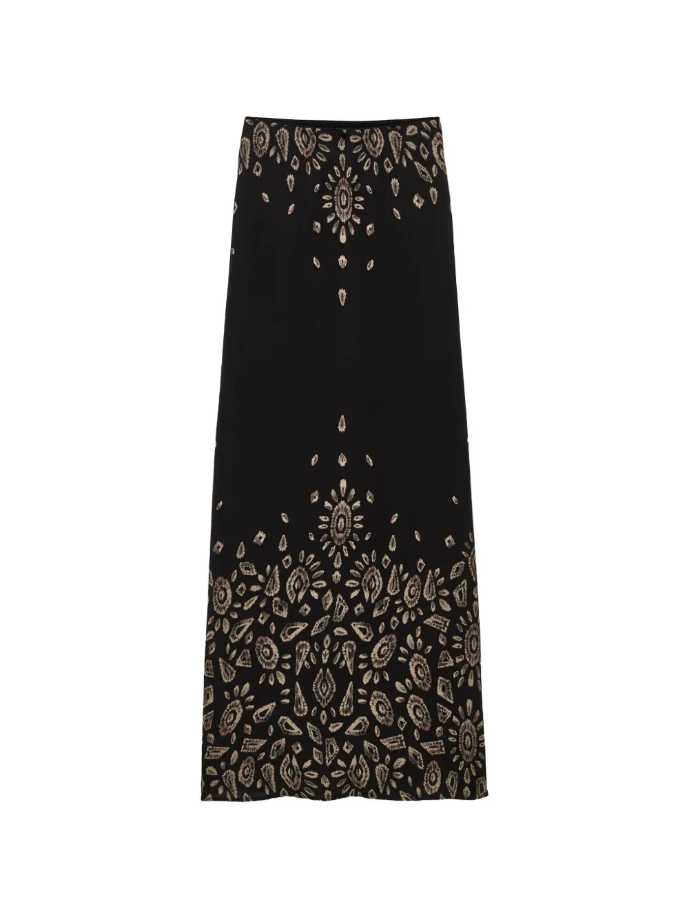 Ba&Sh Banessa graphic-print maxi skirt Zwart