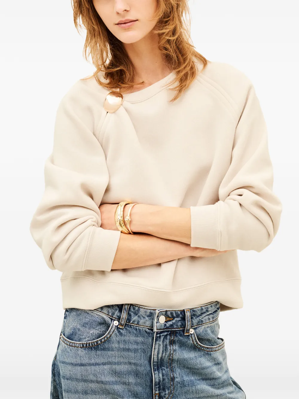 Ba&Sh Della raglan-sleeve sweatshirt Beige