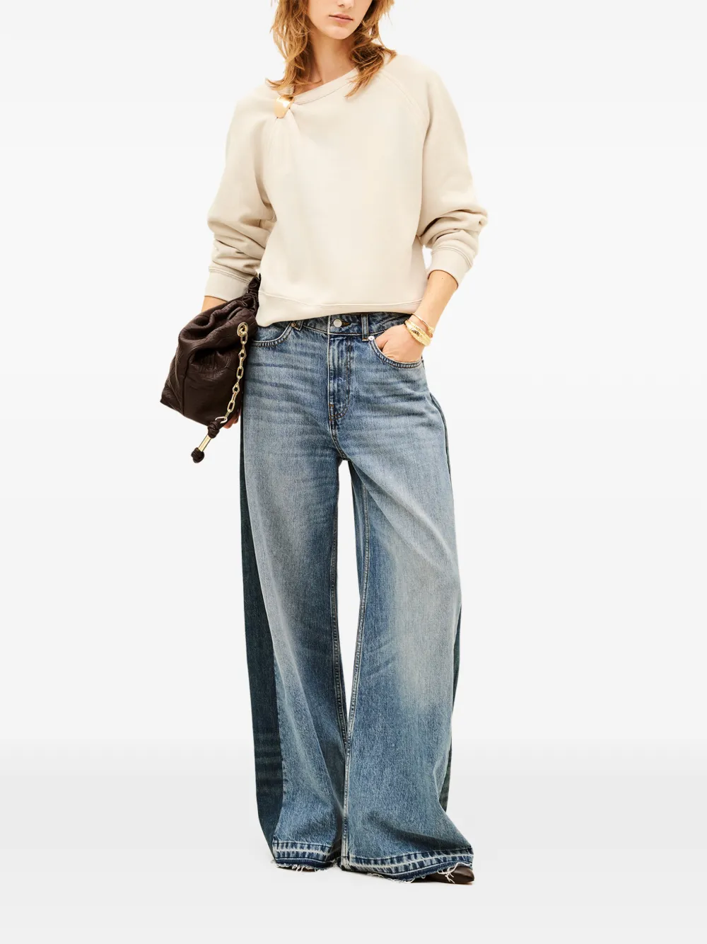 Ba&Sh Della raglan-sleeve sweatshirt Beige